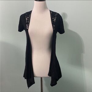G by Guess black short sleeve cardigan